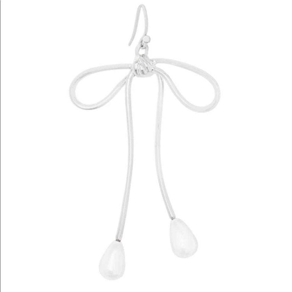 New  Pearl by Lela Rose pearl ribbon earrings